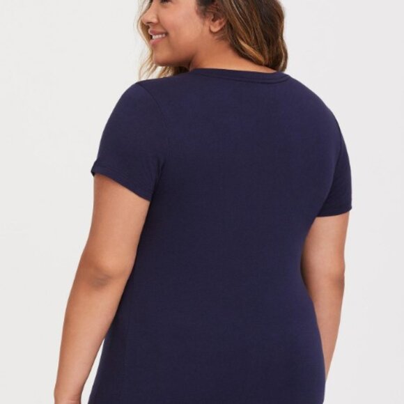 Torrid size 4 Back to the Future Navy Slim Fit Tee - Picture 4 of 9